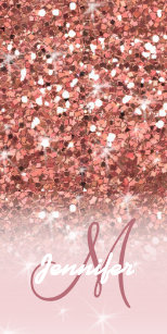 personalized girly rose gold glitter sparkles name case mate iphone case