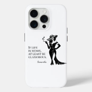 Personalized Glam Style Quote Design  iPhone 15 Pro Case
