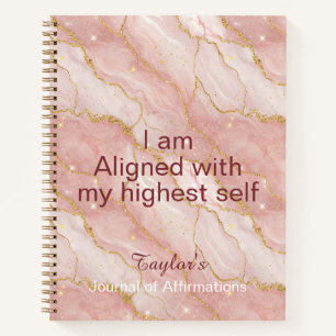 Personalized Glitter Positive Quotes Journal