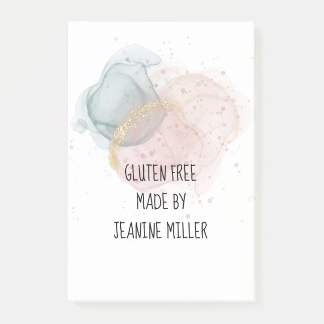 Personalized Gluten Free Sticky Post-it Notes (Front)