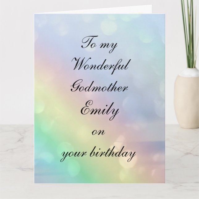 Personalized Godmother Birthday Card (Front)