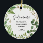 Personalized Godparents Christmas Ornament<br><div class="desc">Personalized Godparents Christmas Ornament
Can be changed into any text</div>