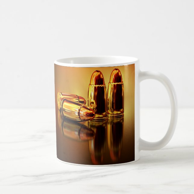 Personalized Gold Bullets Photo Coffee Mug (Right)