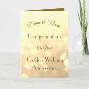 Personalized Golden Anniversary Greeting Card