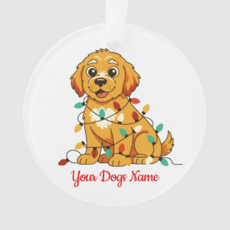 Personalized Golden Retriever Acrylic Ornament