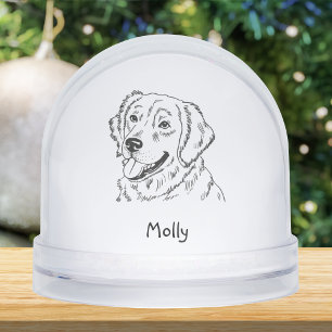 Personalized Golden Retriever Dog Christmas Snowglobe