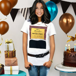 Personalized Golden Ticket Chocolate Birthday T-Shirt
