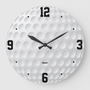 Personalized Golf Ball Sports Fan Home Decor Large Clock