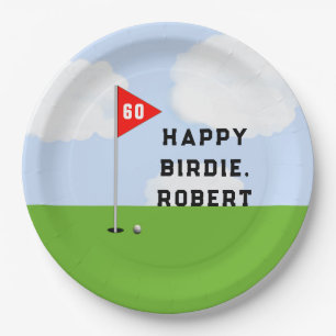 Personalized Golf Birthday Paper Plate