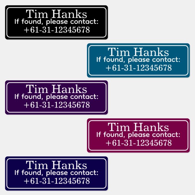 Personalized Golf Club ID Name Labels (Group)