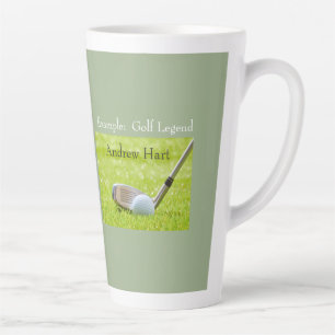 Personalized Golf Legend Gift with Name of Golfer  Latte Mug