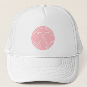 Personalized golf pink  trucker hat