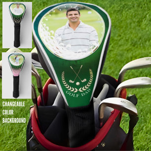 Personalized Golfing Photo Driver Cover, White Golf Head Cover