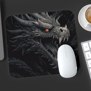 Personalized Gothic Dragon Head Mouse Pad