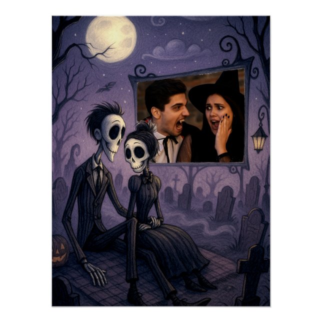 Personalized Gothic Halloween Photo Poster (Front)