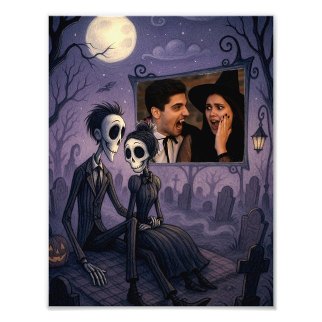 Personalized Gothic Halloween Photo Print (Front)