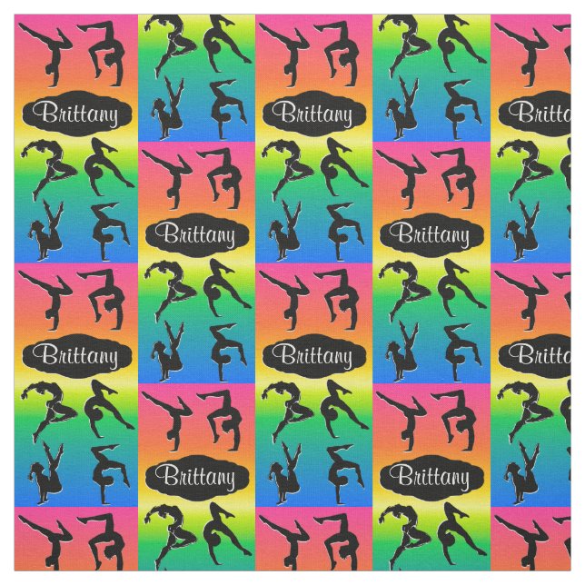 PERSONALIZED GRACEFUL GYMNASTICS POSES FABRIC (Swatch)