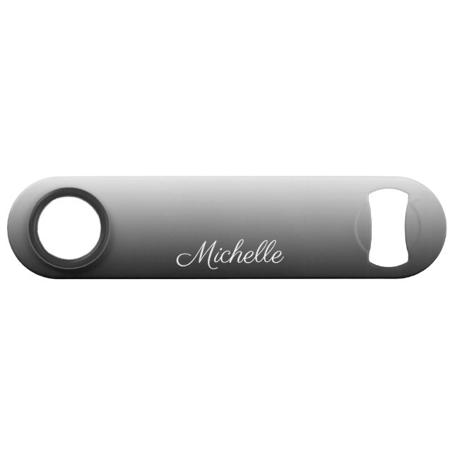 Personalized gradient ombre black shades of gray (Front (Horizontal))