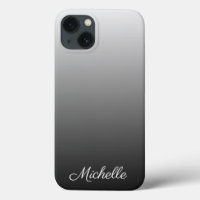 Personalized gradient ombre black shades of gray C