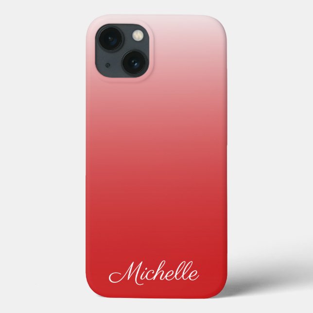 Personalized gradient ombre red Case-Mate iPhone c Case (Back)