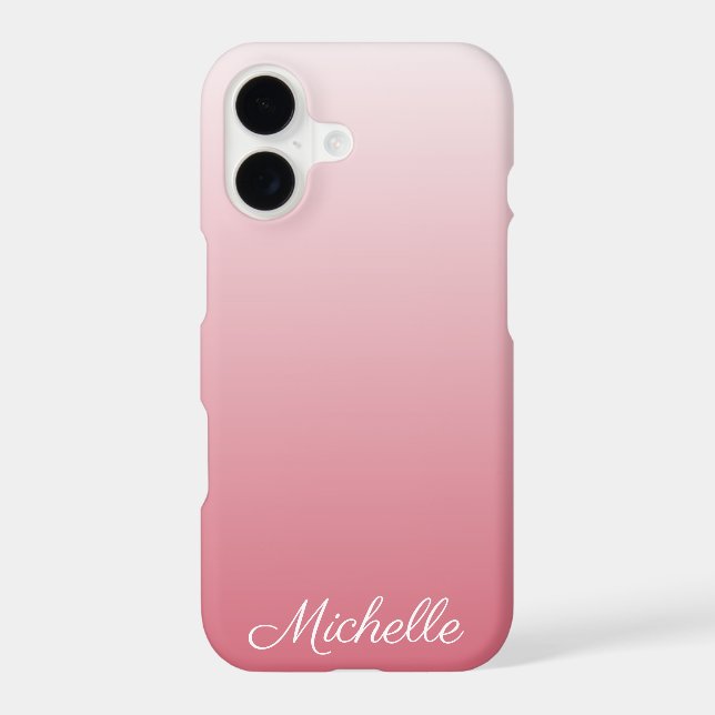 Personalized gradient ombre salmon pink (Back)