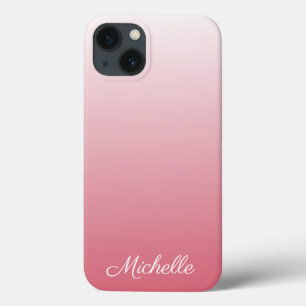 Personalized gradient ombre salmon pink Case-Mate  iPhone 13 Case