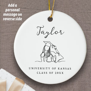 Personalized Graduate Custom Name School Class Of Ceramic Ornament