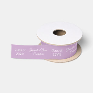 Personalized Graduate Name Degree Class Lilac Satin Ribbon