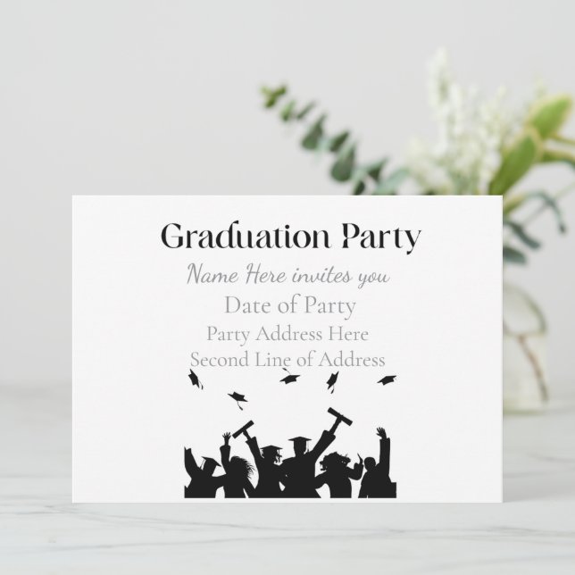 Personalized Graduation Custom Name and Class Year Invitation (Standing Front)