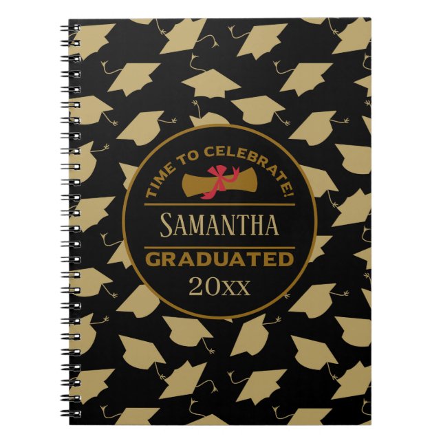Personalized Graduation Gift | Time To Celebrate Notebook (Front)