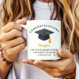 Personalized graduation mug, graduation gift coffee mug