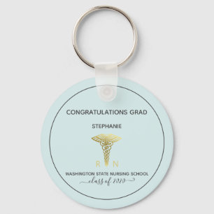 Personalized Graduation Nursing School Class year Key Ring