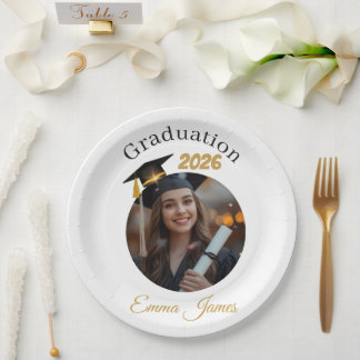 Personalized Graduation Paper Plates Class of 2026
