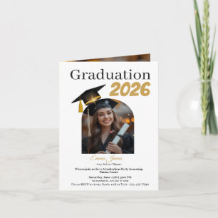 Personalized Graduation Party Photo Invitation Car