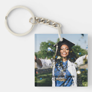Personalized Graduation Photo and Name  Key Ring
