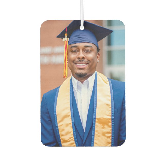 Personalized Graduation Photo Keepsake Memory Gift Car Air Freshener (Front)