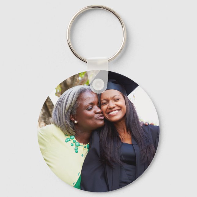 Personalized Graduation Photo Keepsake Memory Gift Key Ring (Front)