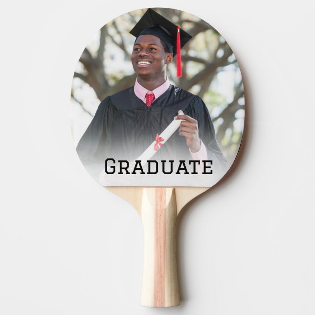 Personalized Graduation Photo Keepsake Memory Gift Ping Pong Paddle (Front)