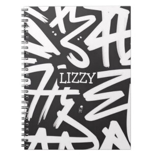 Personalized Graffiti Name Pattern — Custom Urban Notebook