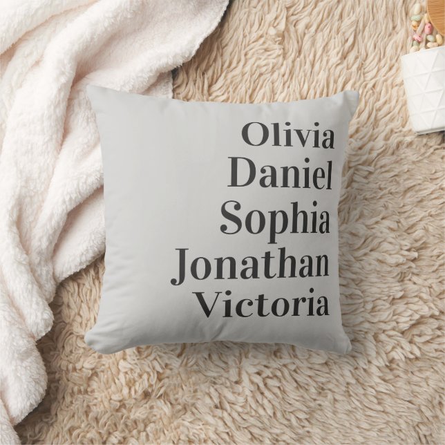 Personalized Grandchildren Names | Soft Gray  Cushion (Blanket)