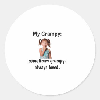 Personalized Granddaughter Grandpa Photo  Classic Round Sticker