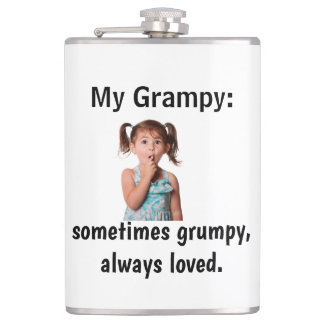 Personalized Granddaughter Grandpa Photo  Hip Flask