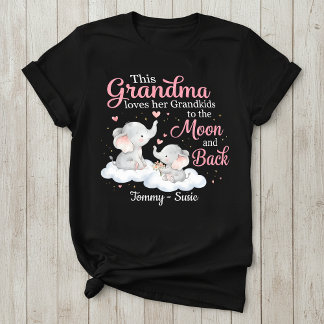 Personalized Grandma Elephant T-Shirt