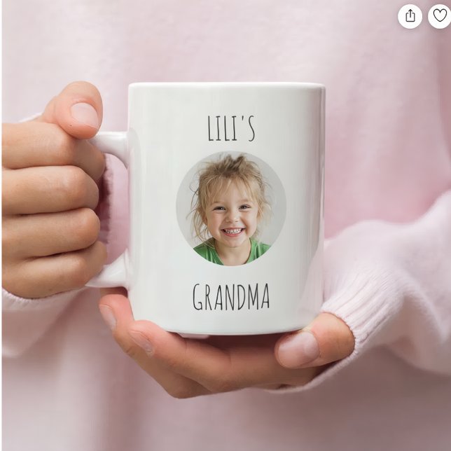Personalized Grandma Gift | Custom Grandchild Face Coffee Mug (Creator Uploaded)