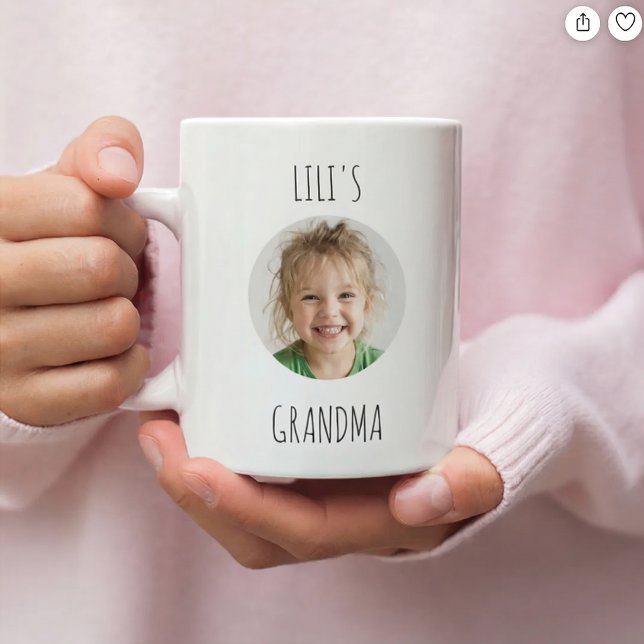 Personalized Grandma Gift | Custom Grandchild Face Coffee Mug (Creator Uploaded)