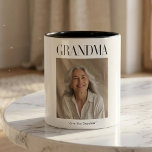 Personalized Grandma Photo Mug | Love You Grandma<br><div class="desc">A daily reminder of love for Grandma. This personalized photo mug is a beautiful and meaningful gift that celebrates the special bond between Grandma and her family. Featuring a clean, modern design with your custom photo and the heartfelt message “Love You Grandma, ” it transforms an everyday item into a...</div>