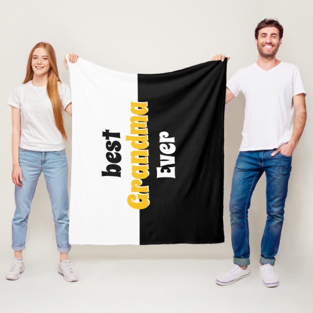 personalized grandma retro Fleece Blanket (In Situ)