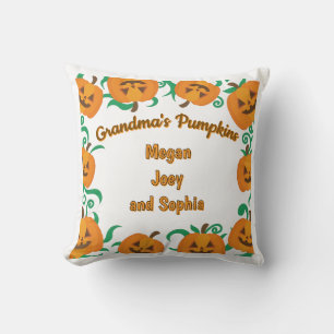 Personalized Grandma’s Pumpkins Halloween Pillow