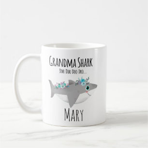 Personalized Grandma Shark Doo Doo Doo Coffee Mug
