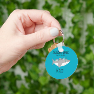 Personalized Grandma Shark Doo Doo Doo Key Ring